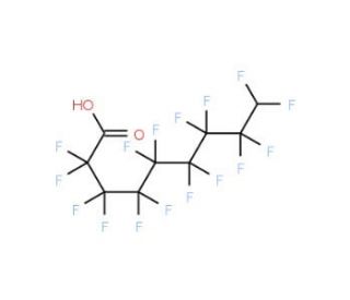 9H-Perfluorononanoic acid (CAS 76-21-1) - chemical structure image