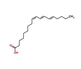 9Z,11E,13E-Octadecatrienoic Acid (CAS 506-23-0) - chemical structure image