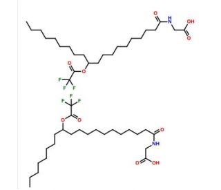 A mixture of (11-trifluoroacetoxyeicosanoyl)-glycine and (12-trifluoroacetoxyeicosanoyl)-glycine - chemical structure image
