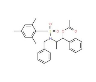 Acetic acid (1R,2S)-2-[N-benzyl-N-(mesitylenesulfonyl)amino]-1-phenylpropyl ester (CAS 240423-74-9) - chemical structure imag