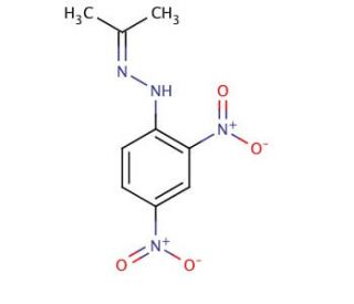 Acetone-2,4-dinitrophenylhydrazone (CAS 1567-89-1) - chemical structure image