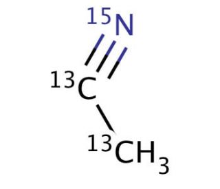 Acetonitrile-13C2,15N (CAS 14149-40-7) - chemical structure image