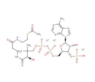 Acetyl coenzyme A trilithium salt (CAS 32140-51-5) - chemical structure image