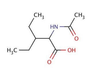 Acetyl-D,L-diethylalanine (CAS 14328-53-1) - chemical structure image