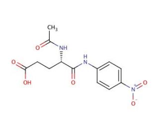 Acetyl-L-glutamic acid alpha-4-nitroanilide (CAS 41149-11-5) - chemical structure image