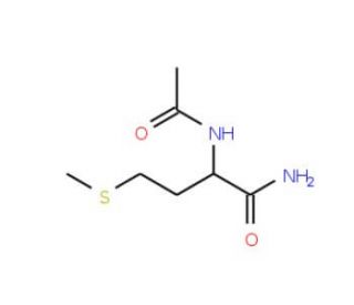Acetyl-L-methionine amide (CAS 23361-37-7) - chemical structure image