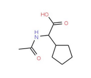 Acetylamino-cyclopentyl-acetic acid (CAS 2521-83-7) - chemical structure image