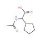 Acetylamino-cyclopentyl-acetic acid (CAS 2521-83-7) - chemical structure image