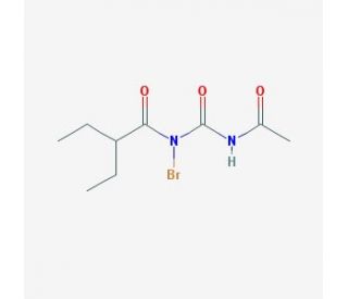 Acetylbromodiethylacetylurea - chemical structure image