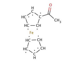 Acetylferrocene (CAS 1271-55-2) - chemical structure image