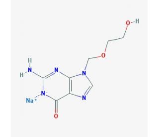 Acyclovir sodium (CAS 69657-51-8) - chemical structure image