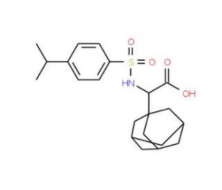 Adamantan-1-yl-(4-isopropyl-benzenesulfonylamino)-acetic acid - chemical structure image