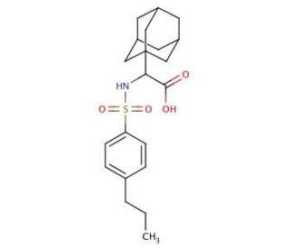 Adamantan-1-yl-(4-propyl-benzenesulfonylamino)-acetic acid - chemical structure image