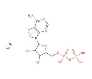 Adenosine 5&prime;-diphosphate sodium salt (CAS 20398-34-9) - chemical structure image