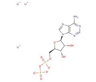 Adenosine 5&prime;-diphosphate trilithium salt (CAS 31008-64-7) - chemical structure image