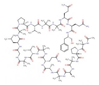 Alamethicin F50 (CAS 56165-93-6) - chemical structure image
