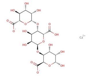 Alginic acid calcium salt from brown algae (CAS 9005-35-0) - chemical structure image