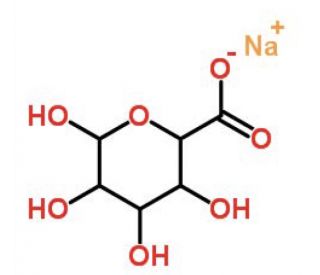 Alginic acid sodium salt, very low viscosity (CAS 9005-38-3) - chemical structure image
