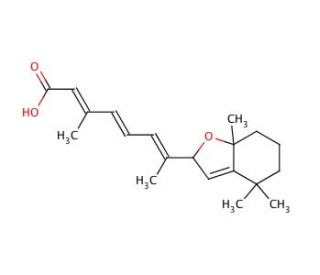 all-trans 5,8-Epoxy Retinoic Acid (Mixture of Diastereomers) (CAS 3012-76-8) - chemical structure image