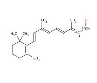 all-trans Retinal-14,15-13C2 (CAS 116-31-4) - chemical structure image