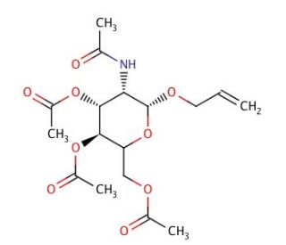 Allyl 2-Acetamido-3,4,6-tri-O-acetyl-2-deoxy-&beta;-D-glucopyranoside (CAS 28738-44-5) - chemical structure image