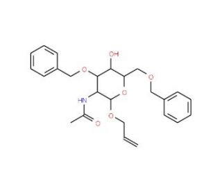 Allyl 2-(Acetylamino)-2-deoxy-3,6-bis-O-benzyl-&beta;-D-glucopyranoside (CAS 65730-02-1) - chemical structure image