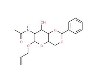 Allyl 2-(Acetylamino)-2-deoxy-4,6-O-(phenylmethylene)-&alpha;-D-glucopyranoside (CAS 63064-49-3) - chemical structure image