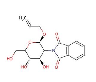 Allyl 2-Deoxy-2-(1,3-dihydro-1,3-dioxo-2H-isoindol-2-yl)-&beta;-D-glucopyranoside (CAS 114853-29-1) - chemical structure image