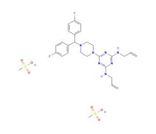Almitrine dimesilate (CAS 29608-49-9) - chemical structure image