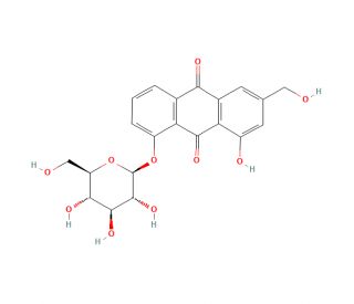 Aloe Emodin 8-Glucoside (CAS 33037-46-6) - chemical structure image