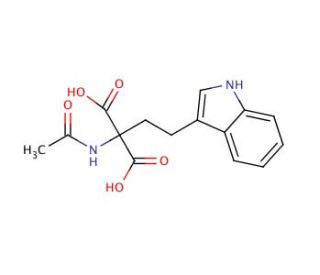 &alpha;-Acetamino-&alpha;-carboxy-(3-indole)-butyric Acid (CAS 408537-42-8) - chemical structure image