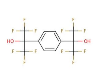 &alpha;,&alpha;,&alpha;&prime;,&alpha;&prime;-Tetrakis(trifluoromethyl)-1,4-benzenedimethanol (CAS 1992-15-0) - chemical structure image