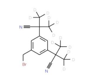 &alpha;,&alpha;,&alpha;&prime;,&alpha;&prime;-(Tetramethyl-d12)-5-bromomethyl-1,3-benzenediacetonitrile - chemical structure image