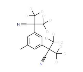 &alpha;,&alpha;,&alpha;&prime;,&alpha;&prime;-(Tetramethyl-d12)-5-methyl-1,3-benzenediacetonitrile - chemical structure image