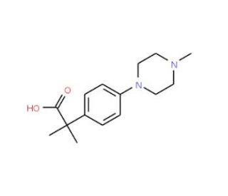 &alpha;,&alpha;-Dimethyl-4-(4-methyl-1-piperazinyl)benzeneacetic Acid (CAS 1018660-87-1) - chemical structure image