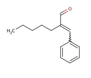 &alpha;-Amylcinnamaldehyde (CAS 122-40-7) - chemical structure image