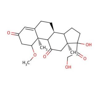 (&alpha;/&beta;)-1-Methoxy Cortisone - chemical structure image