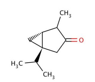 &alpha;,&beta;-Thujone (CAS 76231-76-0) - chemical structure image