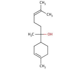 (&minus;)-&alpha;-Bisabolol (CAS 23089-26-1) - chemical structure image