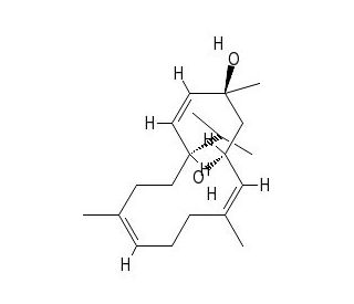 &alpha;-Cembrenediol (CAS 57605-80-8) - chemical structure image
