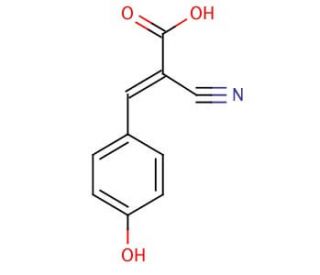 &alpha;-Cyano-4-hydroxycinnamic acid (CAS 28166-41-8) - chemical structure image