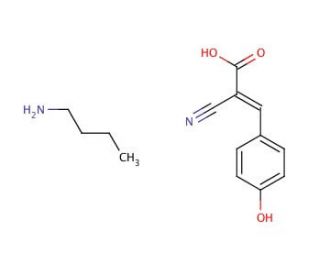 &alpha;-Cyano-4-hydroxycinnamic acid butylamine salt (CAS 355011-53-9) - chemical structure image