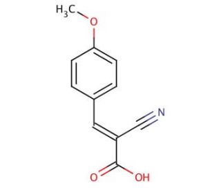&alpha;-Cyano-4-methoxycinnamic acid (CAS 1519-55-7) - chemical structure image