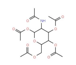 &alpha;-D-Glucosamine Pentaacetate (CAS 7784-54-5) - chemical structure image