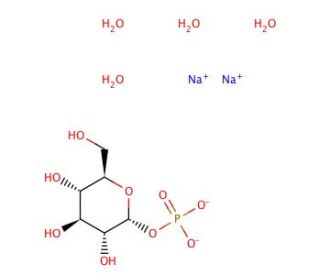 &alpha;-D-Glucose 1-phosphate disodium salt tetrahydrate (CAS 150399-99-8) - chemical structure image