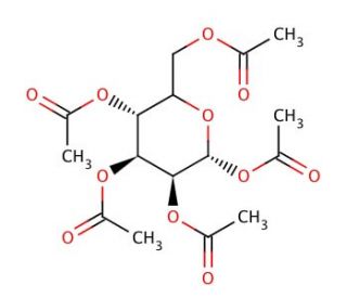 &alpha;-D-Glucose Pentaacetate (CAS 604-68-2) - chemical structure image
