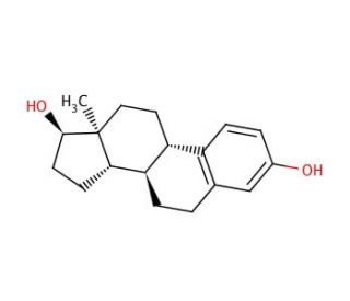 &alpha;-Estradiol (CAS 57-91-0) - chemical structure image