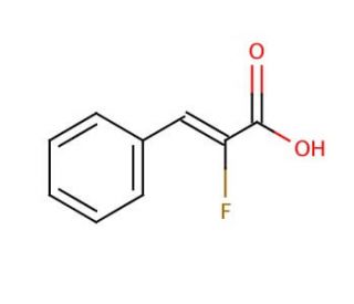 &alpha;-Fluorocinnamic acid (CAS 350-90-3) - chemical structure image