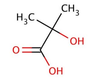 &alpha;-Hydroxyisobutyric acid (CAS 594-61-6) - chemical structure image