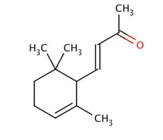 &alpha;-Ionone (CAS 127-41-3) - chemical structure image